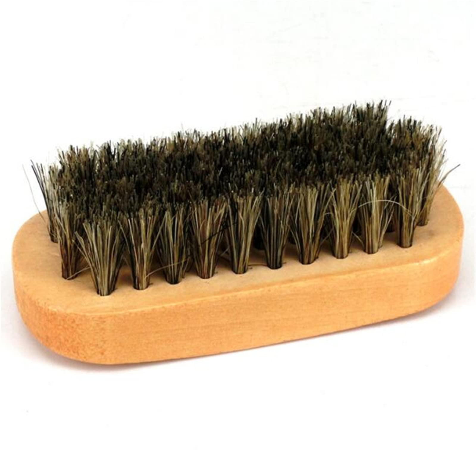 QUNINE Cepillo de Limpieza, cepillos para lustrar Zapatos de Crin con cerdas de Pelo de Caballo para Botas, Zapatos, Cepillo de Limpieza para el Cuidado del Cuero, Botas de Nobuk (marrón)