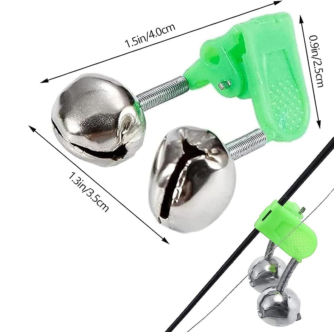 Cloche de Pêche 10 pièces Alarme Morsure Indicateur Cloche Clips Canne à Pêche Plein Air