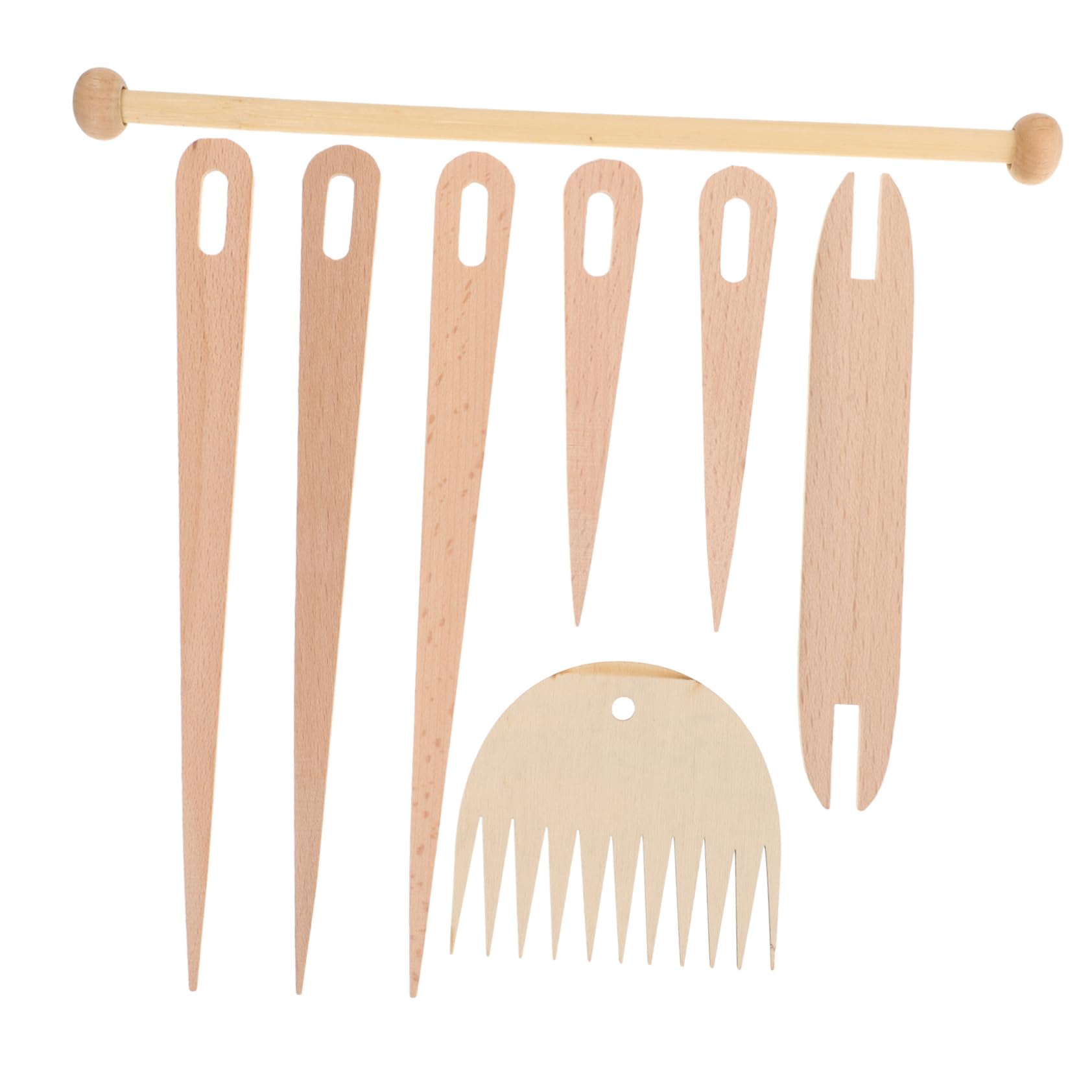 32 Piezas Kit Para Tejer Tapices Tejido De Punto Tejeduría Agujas Tejiendo Suministros De Coser Suministros Para Manualidades Tejido De Tapicería De Punto Madera Beige
