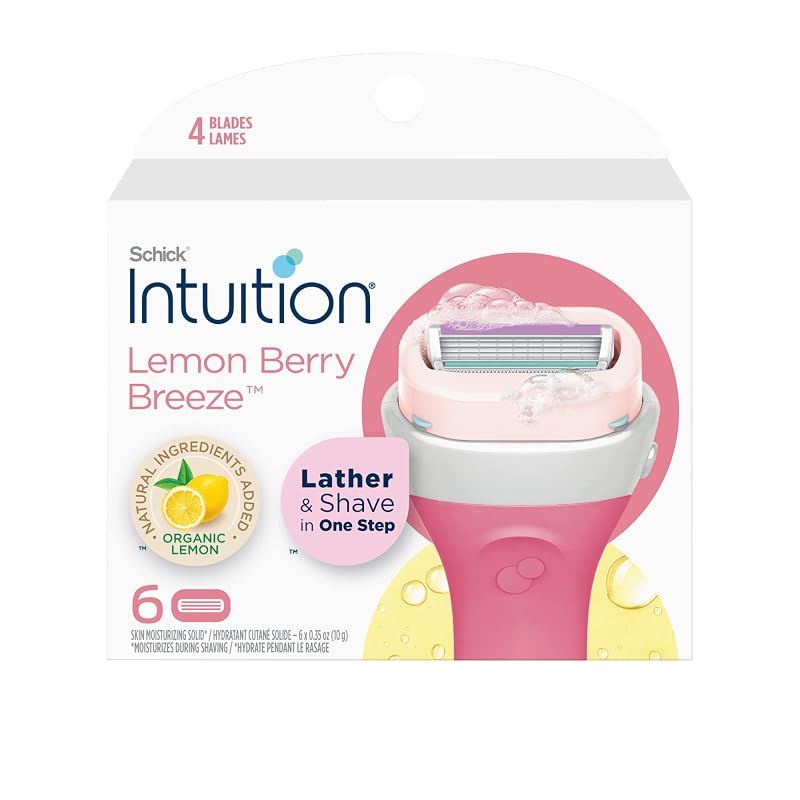 Refis de lâminas INTUITION Lemon Berry Breeze com 6 cartuchos