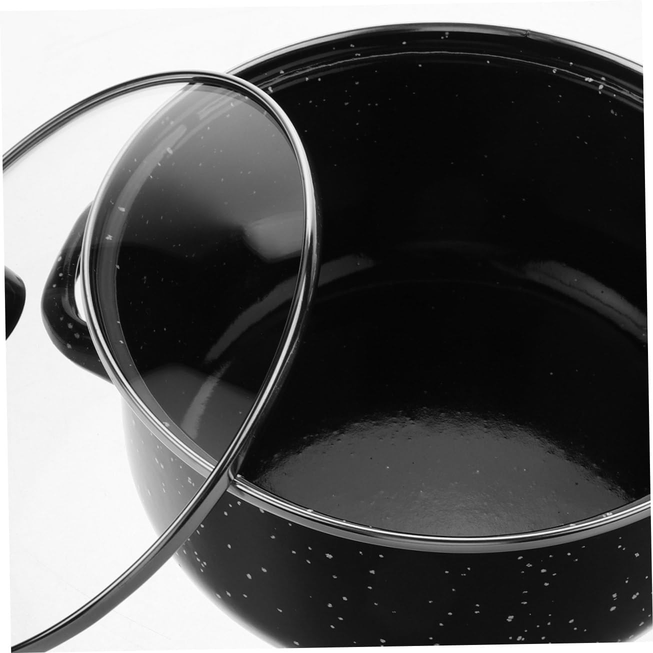 Mini Enamel Soup Pot with Lid and Handles, Small Coffee-colored Sauce Pan for Kitchen Cooking, Non-stick Mini Stockpot Set of 3, Suitable for Stove and Everyday Use