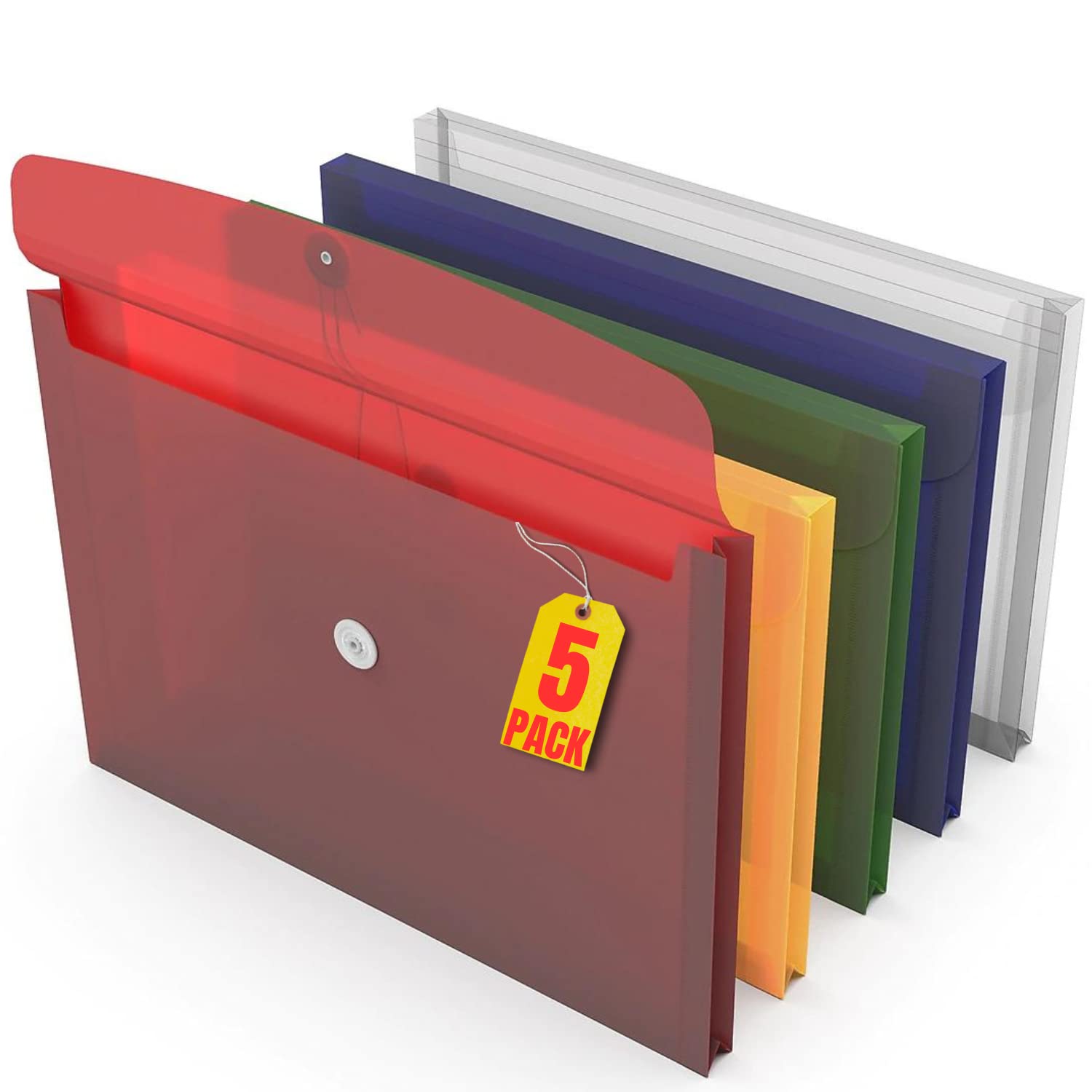 Snapklik.com : 1InTheOffice Poly Envelopes Button & String Closure