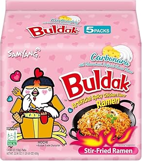 Limited Edition Samyang Carbo Buldak Super Hot Spicy Noodle 5 PACKS