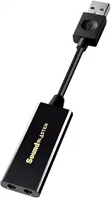 Creative Labs Sound Blaster Play! 3 adaptadores de som USB externos para Windows e Mac. Plug and Play (sem necessidade de drivers). Atualize para reprodução de 24 bits e 96 Khz
