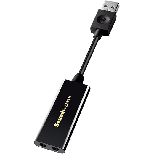 Creative Sound Blaster Play! 3 USB DAC Amp and External Sound Card for Windows and Mac. Plug and Play (No Drivers Required). Upgrade to 24-bit 96khz Playback
