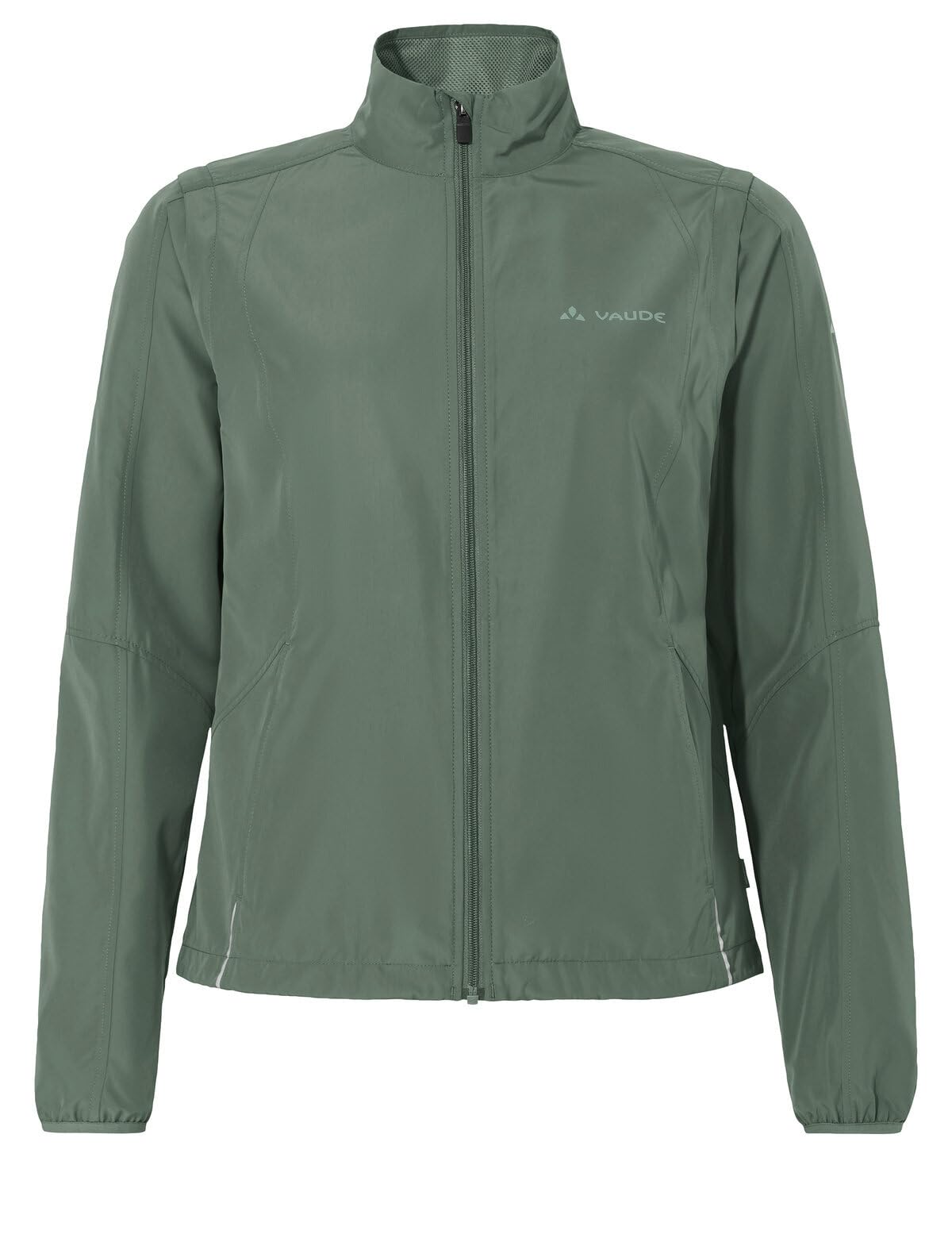 VAUDE Women's Dundee Classic Zip-Off Windjacke für Damen - Fahrradjacke mit abnehmbaren Ärmeln, Wasserabweisend & Atmungsaktiv, agave, 42