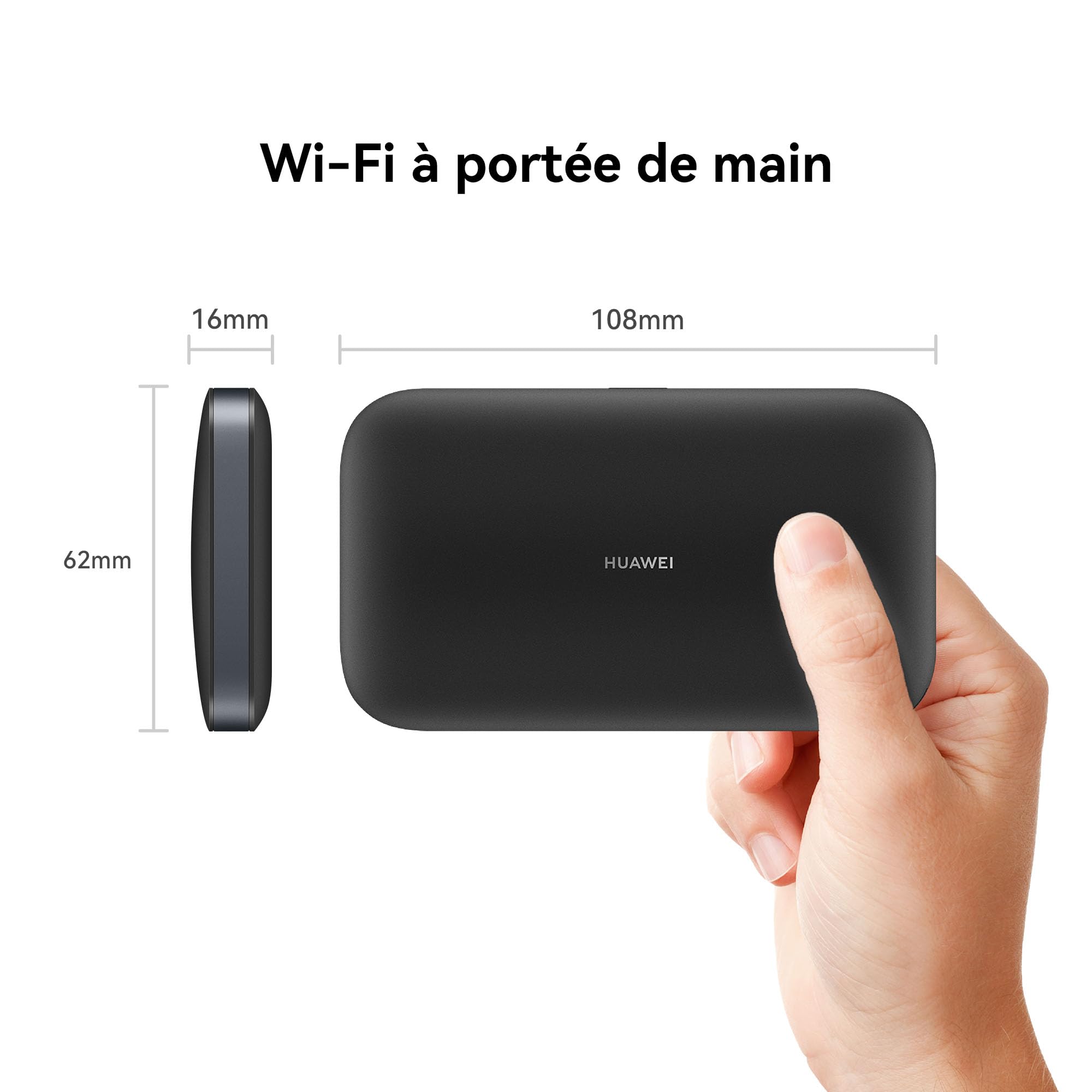HUAWEI 4G Mobile WiFi 3,E5783, Router, Point d'accès Mobile Portable Cat,7, routeur Mobile avec Carte SIM, téléchargement LTE 300 Mbps Transfert 100 Mbps, Compatible avec Toutes Les Cartes SIM