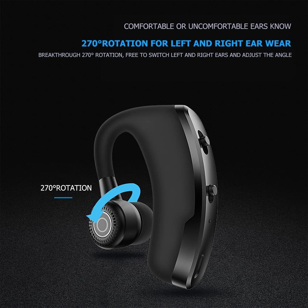 Auricolare Bluetooth Wireless Mono con Microfono HD CVC8.0 Riduzione del Rumore di Cuffie Bluetooth Ruotabile 270° per Lavorando/Guida