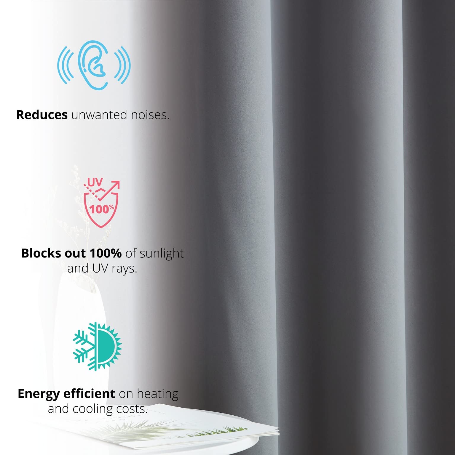 Yakamok Cortinas Opacas Para Oscurecer La Habitación, Con Aislamiento Térmico Y Ojales, Paneles De Cortina Para Dormitorio, 52 Pulgadas De Ancho X 63 Pulgadas De Largo, Natural, 2 Paneles