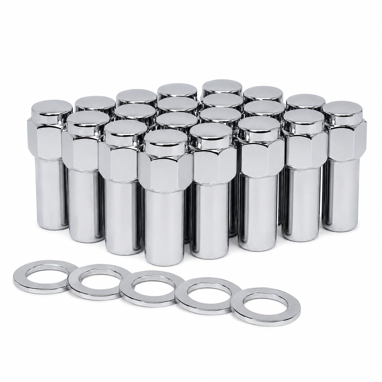 Cragar Lot de 24 écrous de roue SST Mag 14 mm x 1,5 avec rondelle duplex