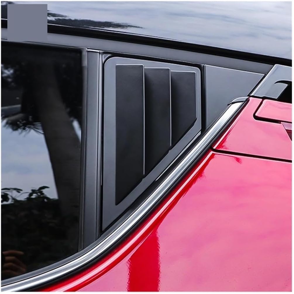 for Toyota C-HR CHR C HR 2016 2017 2018-2020 ABS Plastic Rear Window Triangle Shutters Cover Trim 2 Piecesset Car Accessories(Matte Black)