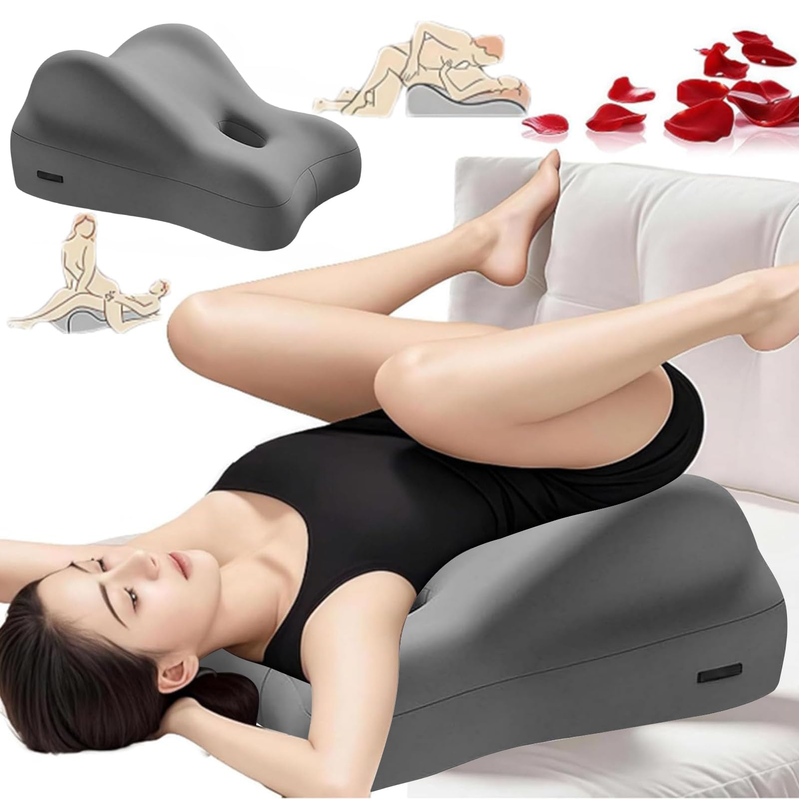 Coussin Lombaire Sexuel Gonflable Avec Lubrifiant 25 Ml - Coussin D'Amour Pour Couples Et Positions Confortables