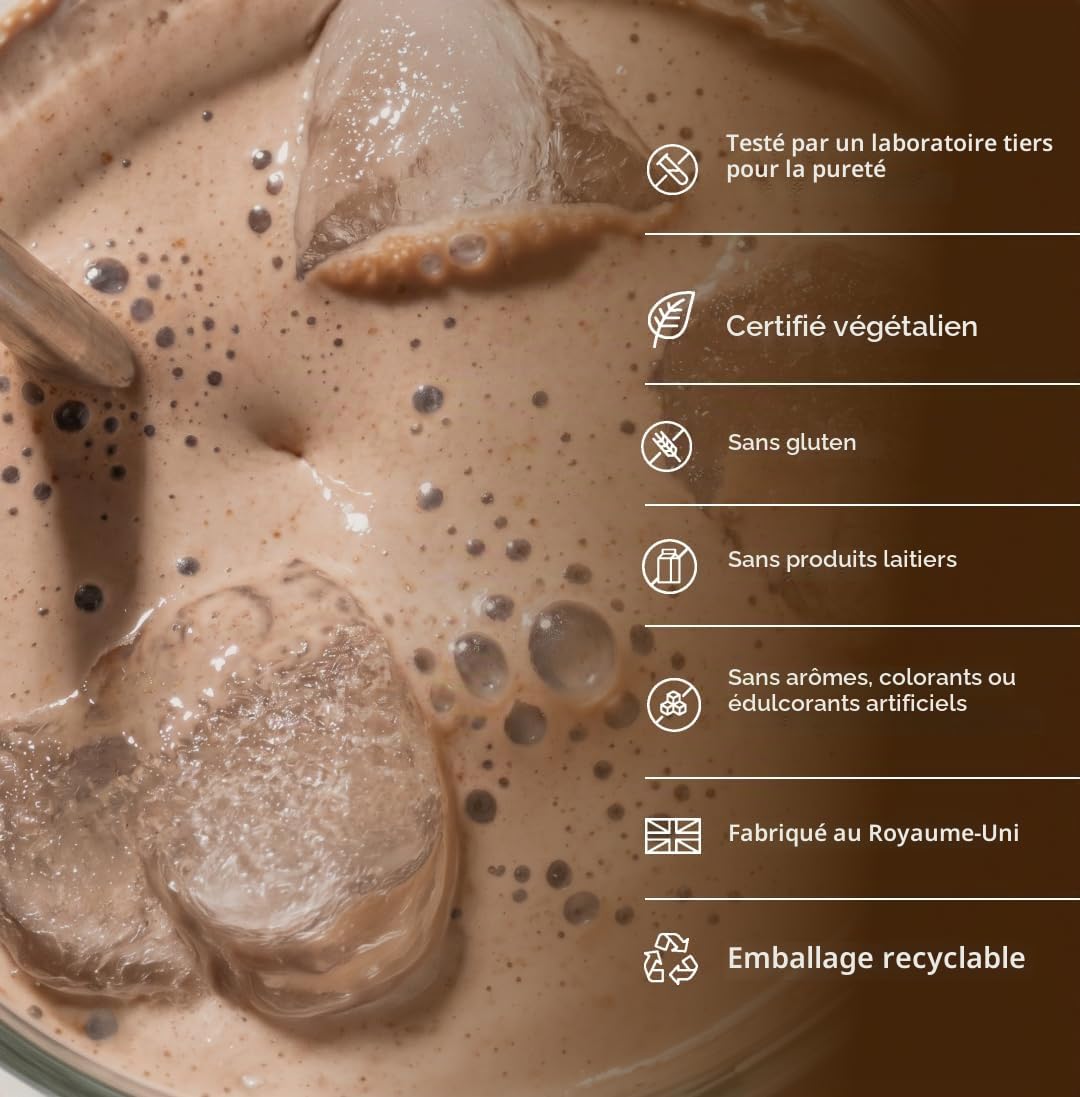 Vivo Life Vegan Protein Powder - 21 grammes de protéines végétales par portion, 30 portions (900g) - Avec du sel de l'Himalaya du Punjab Pakistan (sans saveur)