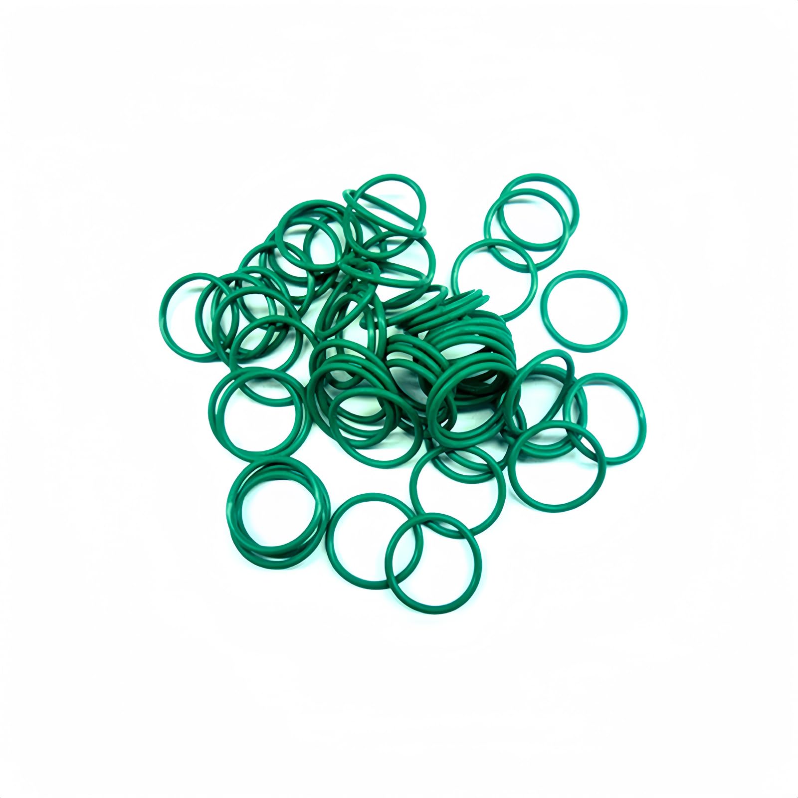 Boxonly 50 PCS O-Rings Fluorine Rubber Washer Round Sealing O Ring 7mm OD 3mm ID 2mm Width FKM O Rings Seal Grommets Gasket Green
