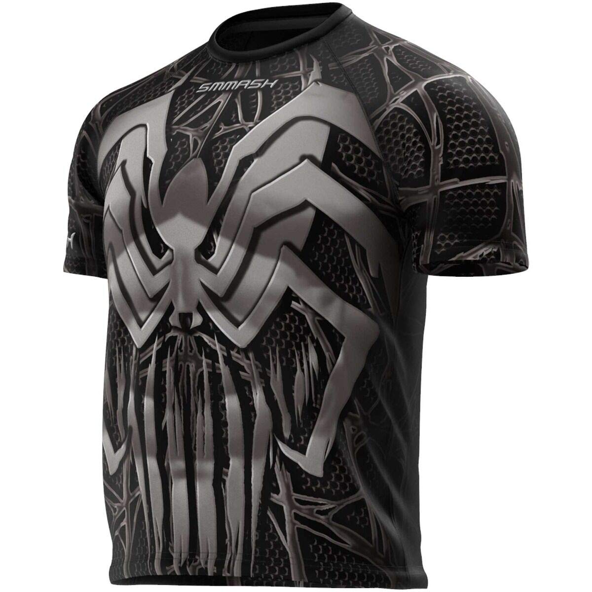 SMMASH Sportiva t-Shirt Uomo Manica Corta, Maglia Termica Uomo, Palestra, in Esecuzione, Traspirante e Leggero, Materiale Antibatterico, Prodotto nell'Unione Europea