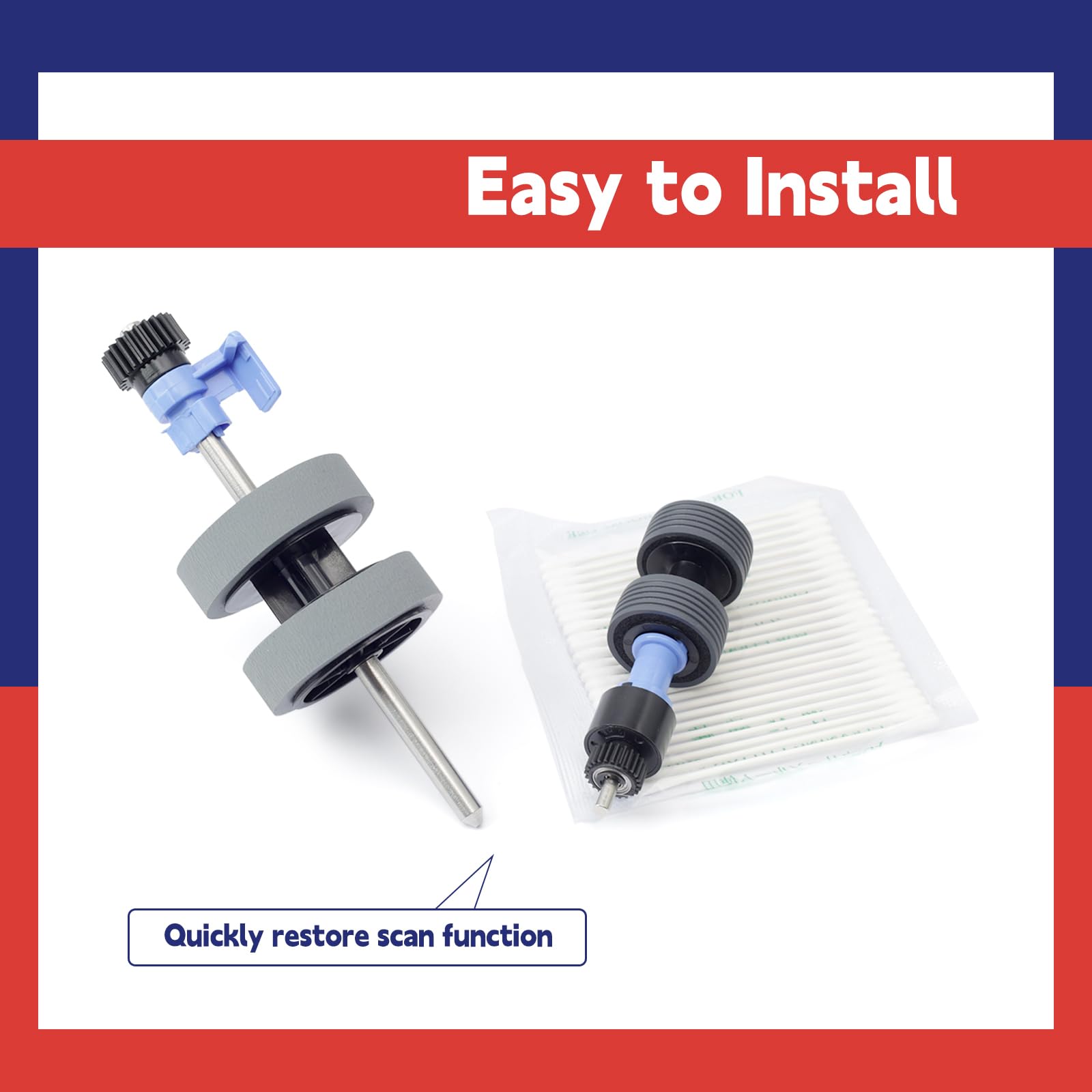 B12B819031 Scanner Exchange Roller Kit Replacement for Epson DS-530 ES-400 ES-500W ES-865 FF-680W DS-570W DS-575 DS-770 DS-780 DS-870 — view 7