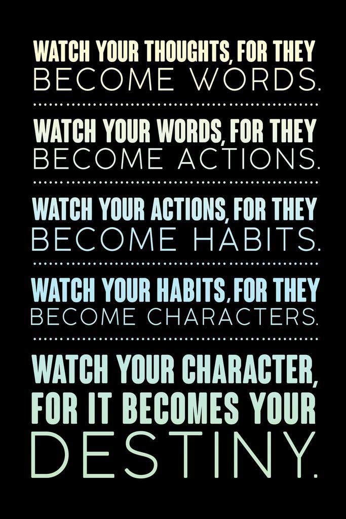 Laminated Watch Your Thoughts Colorful Motivational Inspirational Teamwork Quote Inspire Quotation Gratitude Positivity Support Motivate Good Vibes Social Work Poster Dry Erase Wall Art 24x36