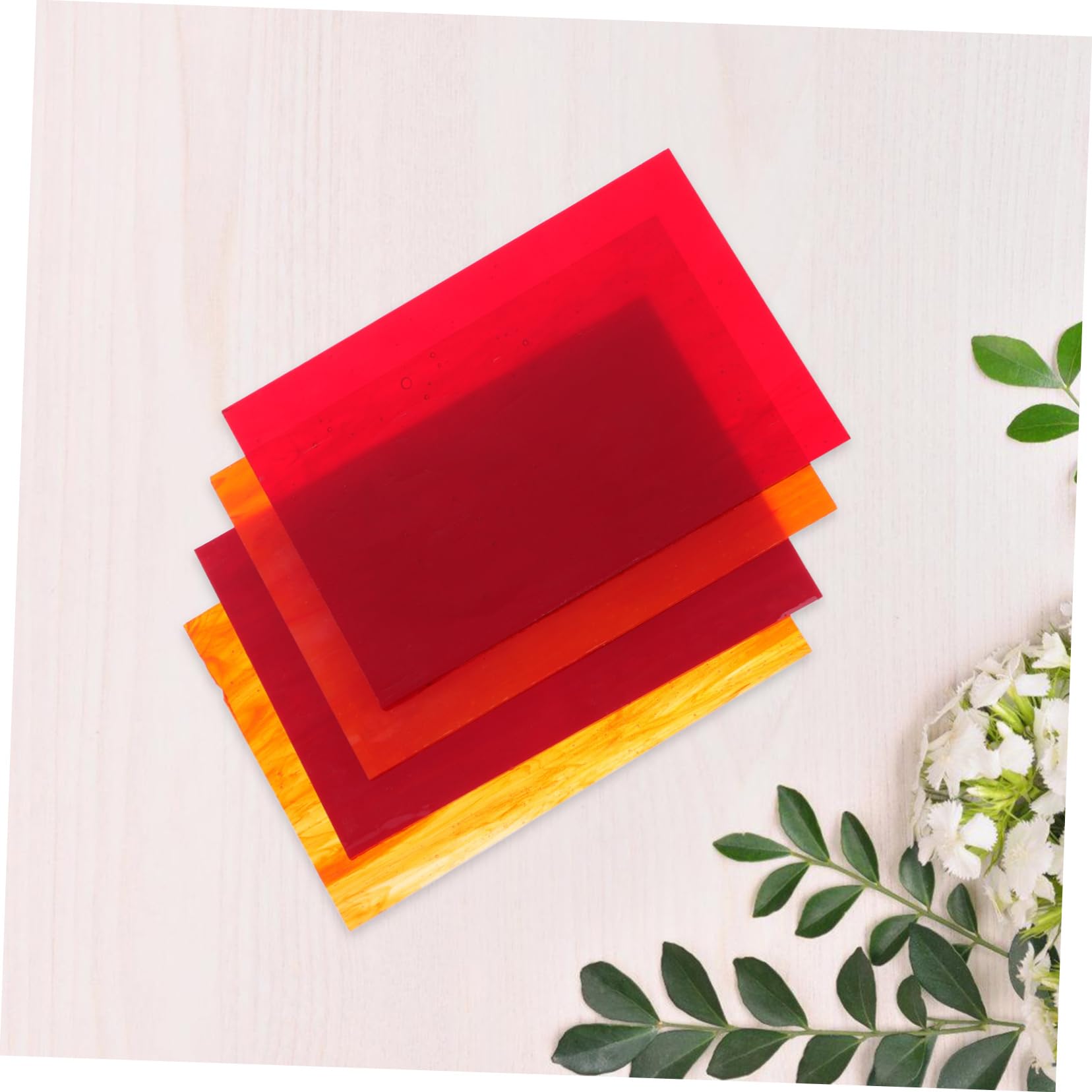 Homoyoyo 4pièces Verre Vitrail Morceaux De Verre Pour Artisanaat Carrelage De Bricolage Forme Irrégulière Petits Panneaux De