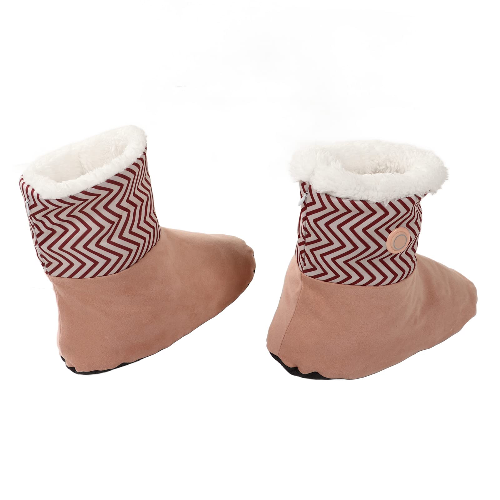 Elektrische Heizstiefel, warme Kohlefaser, schnelle Erwärmung, rutschfest, bequem, Fleece-Fußwärmer für Arbeit, Schlaf, Winter, drinnen und draußen, 2 Stück