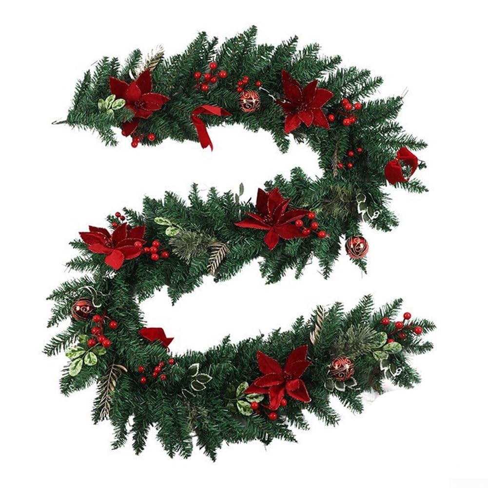 Weihnachtsgirlande mit Poinsettien