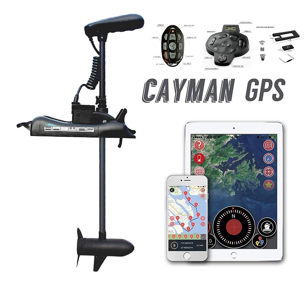 Buy HASWING Cayman GPS Anchor Control 12V 54" 55lbs Trolling Motor