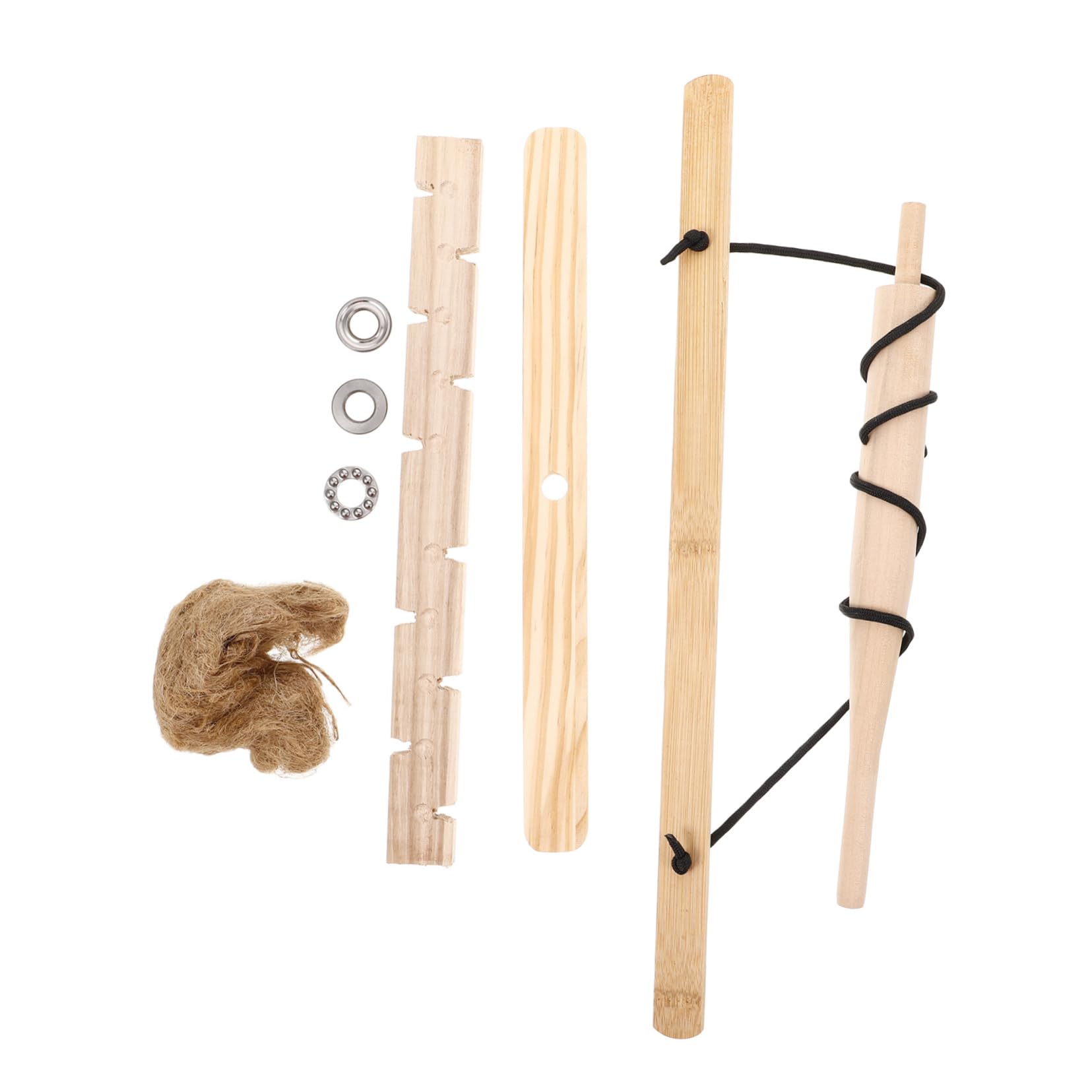 HOOTNEE 1 Set Fire Starters for Campfires Survival Fire Starting Kit Survival Kits for Fire Making Tool Fire Drill Camping Tools Friction Starting Rod Campfire Tools