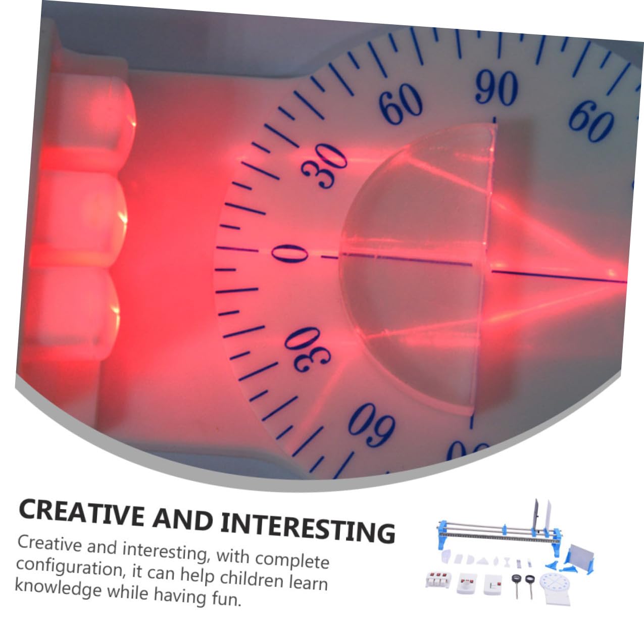 Kit de Aprendizaje de Óptica para Experimentos Físicos Material de Plástico, Herramienta Práctica y Creativa para Estudiantes y Niños en Laboratorio