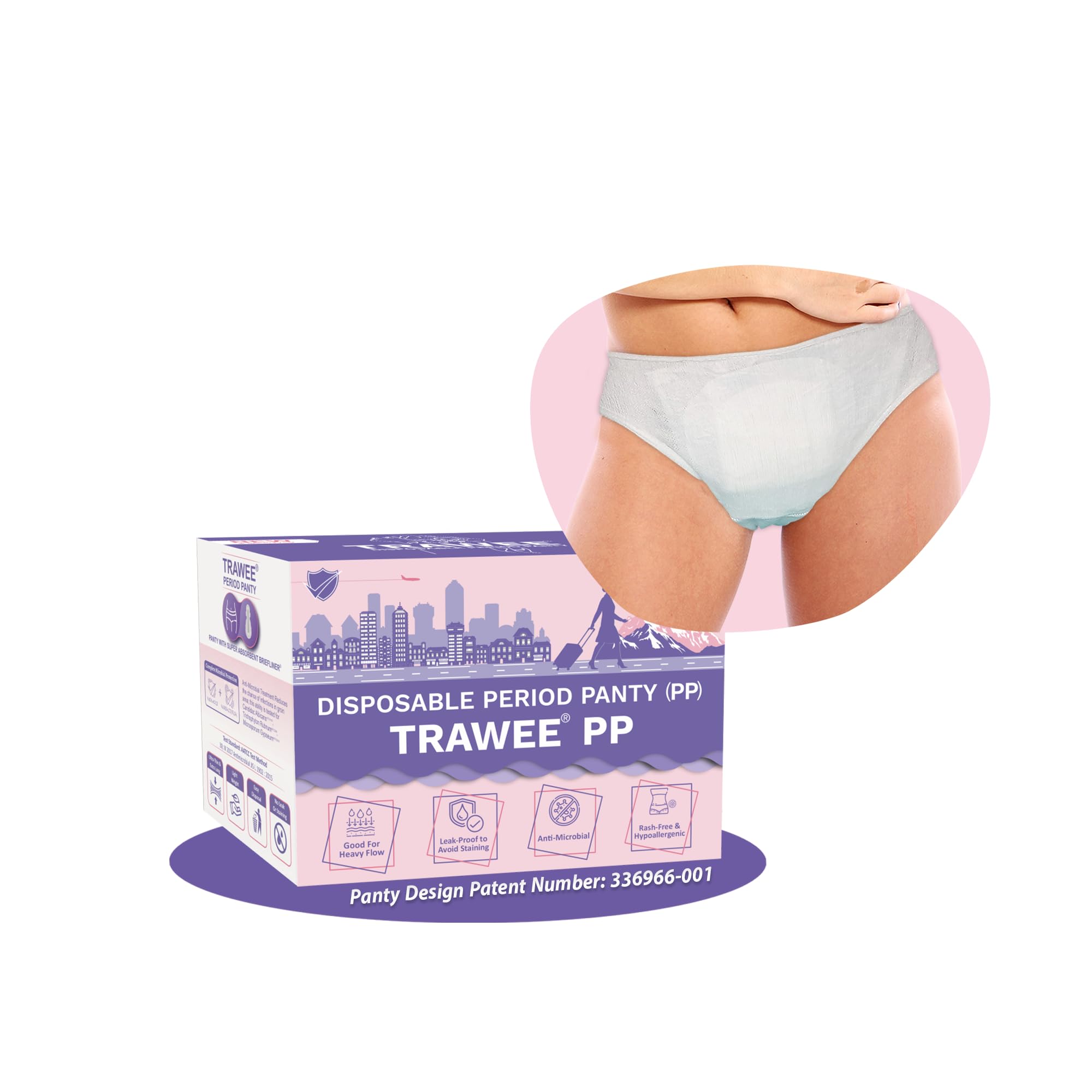 Trawee Period Panty for Girls | Disposable Sanitary Pads for Women | Rash Free Periods| Heavy Flow Underwear| Overnight Protection| Ultra Thin Pad |Leak Proof Panties|Ideal for School Hours (XXL, 8)-image-10