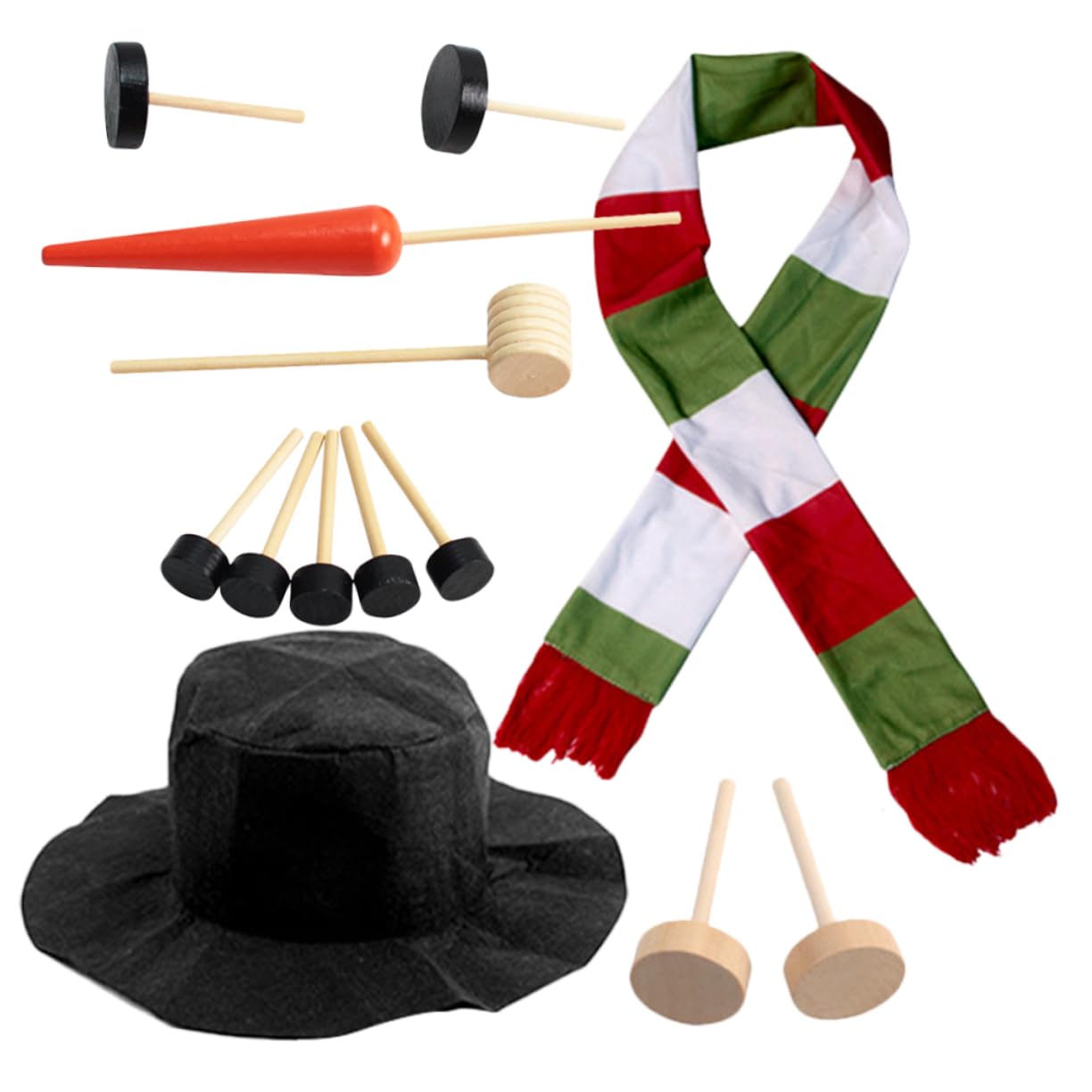 PRETYZOOM 4 Sätze Schneemann verkleiden winterdeko weihnachtsbekleidung Schneemann Bausatz selber Machen Weihnachtsmann-Puppen gefälschte Nasen Schneemann- Schneemann-Kleidungszubehör