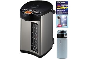Zojirushi VE Hybrid Water Boiler and Warmer (Stainless Black) with Steam Cleaner...