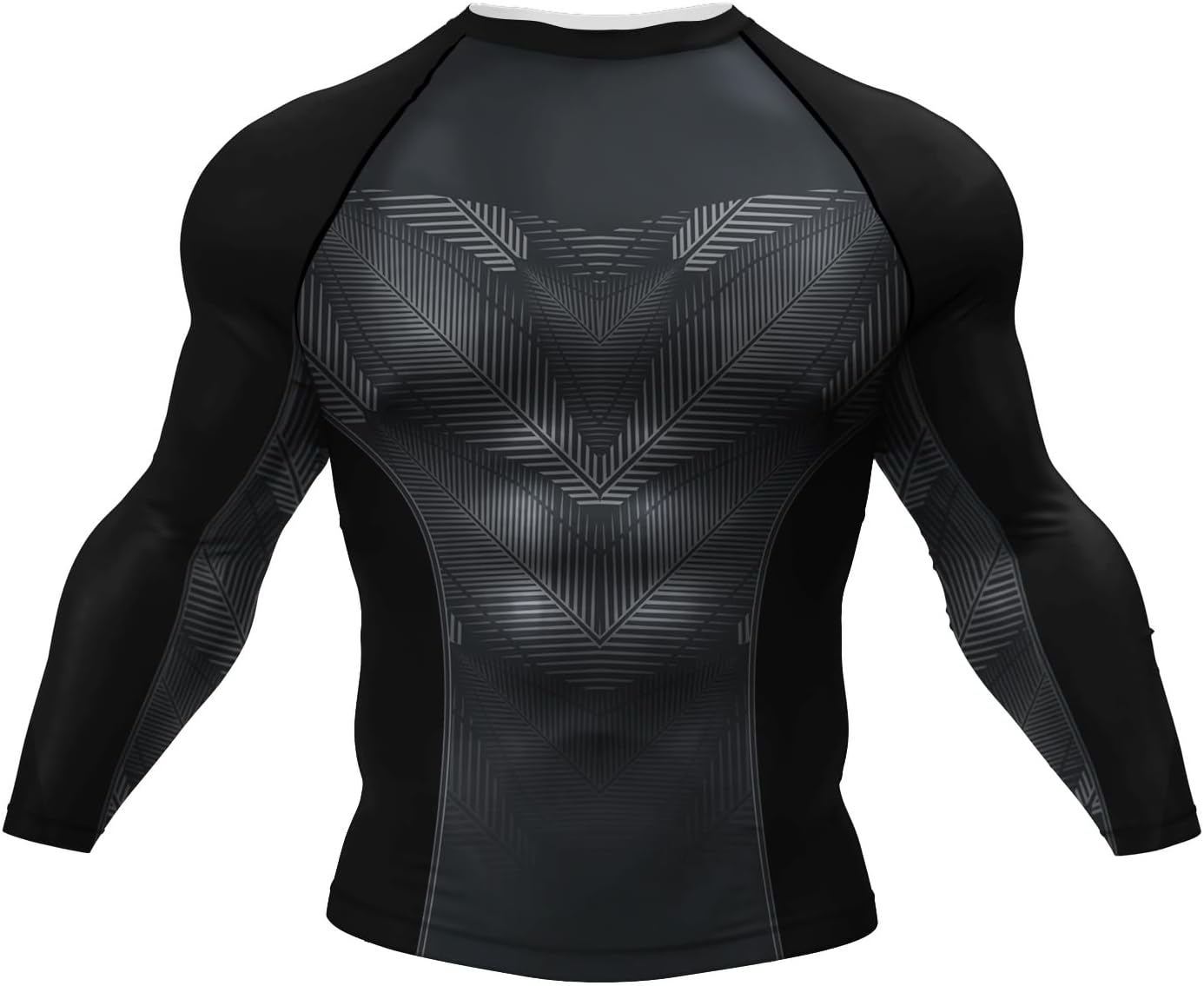 Red Plume Men’s Athletic Long Sleeve Compression Shirts/Men’s Cool Compression Top for Sports - Image 3