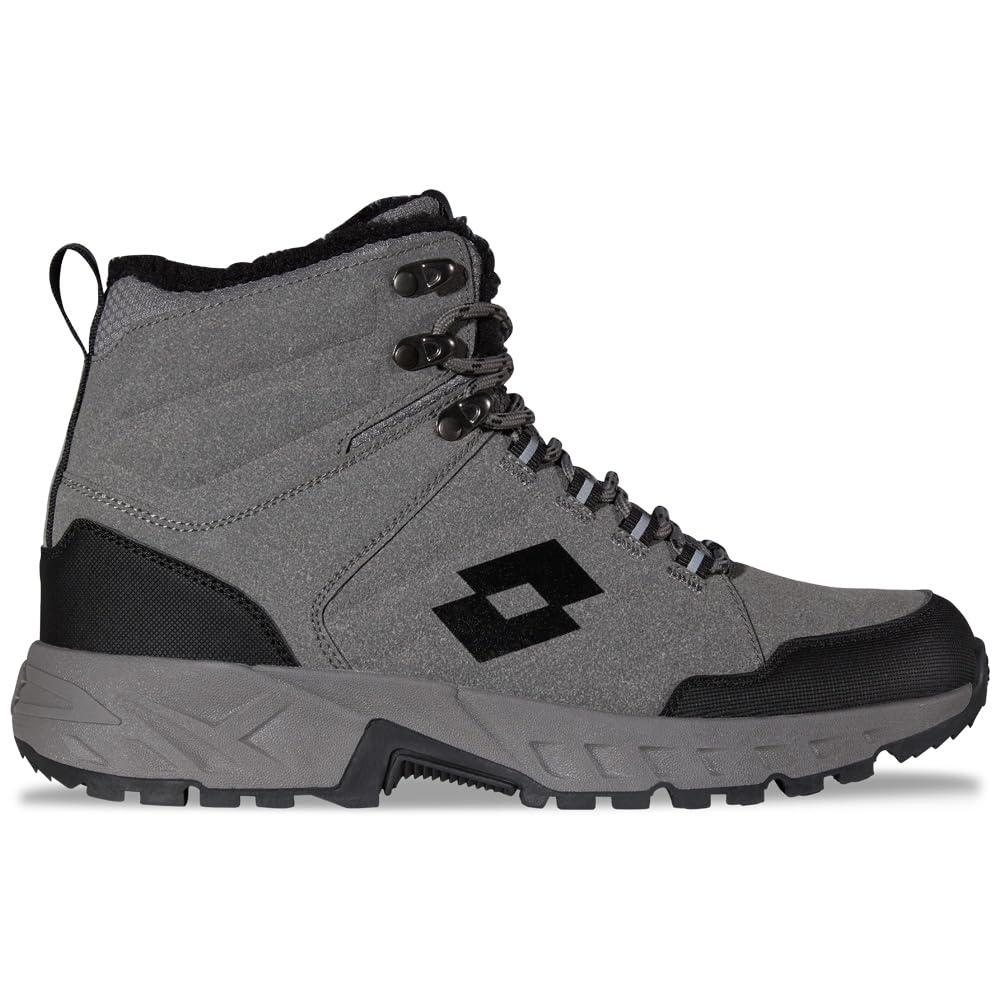 LOTTO Unisex's Ketcham Fur Mid Calf Boot, Grey Black, 10.5 UK
