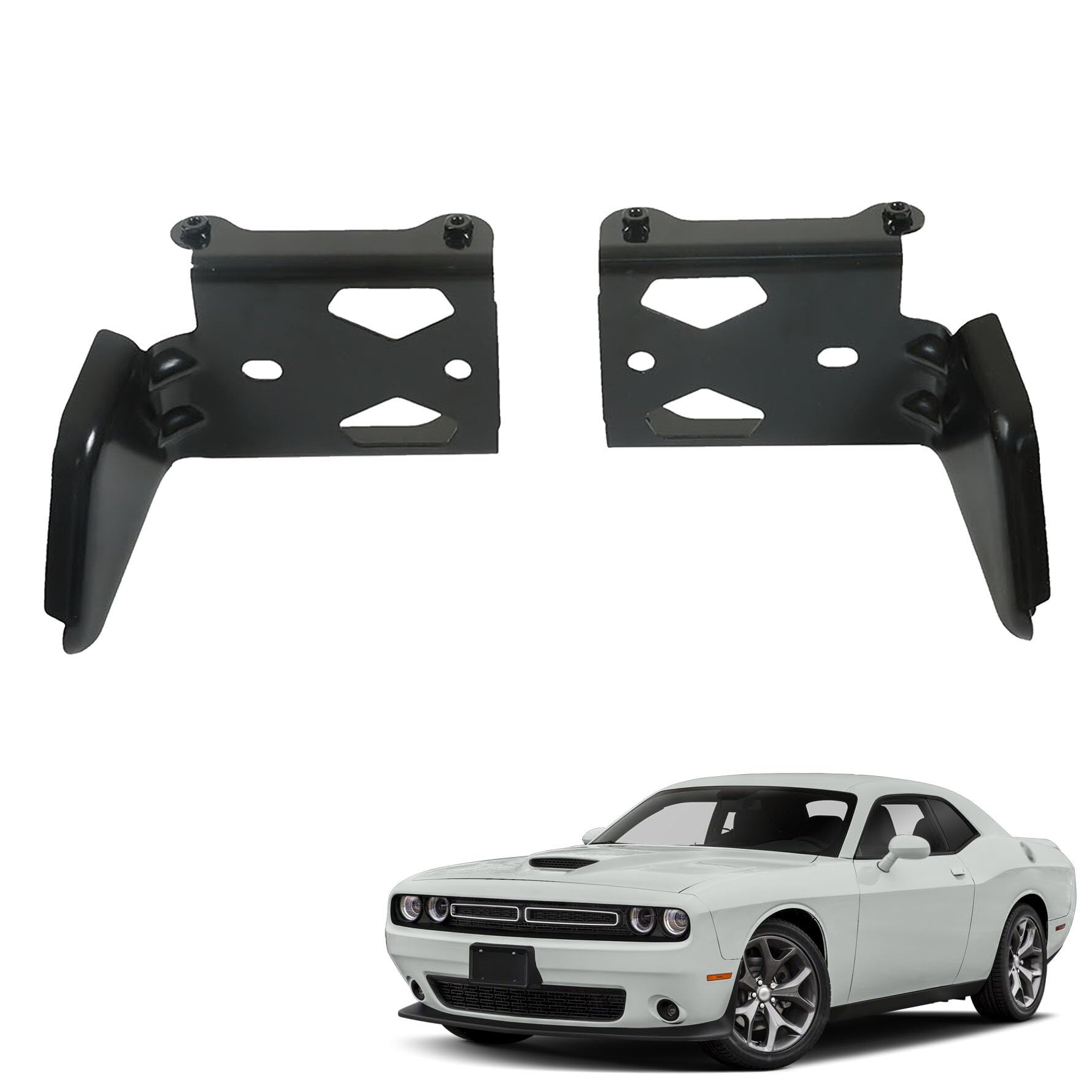 munirater Front Bumper Bracket Black Left and Right Replacement for 2015-2021 Challenger CH1066144 CH1067144 68174979AA 68174978AA