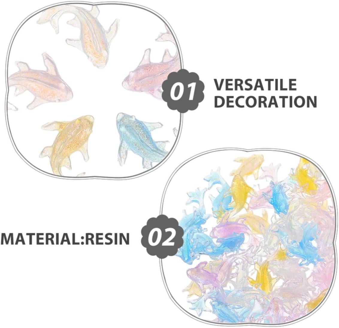 200pcs Mini Resin Dolphin Figurines for Nail Art Decoration Kits | Ocean-themed Miniature Accents, Lightweight Resin Build, Secure Placement for DIY Craft Projects and Random Color