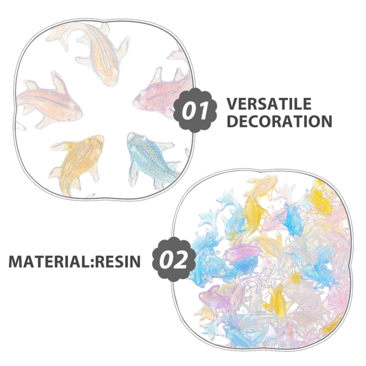 200pcs Mini Resin Dolphin Charms for Nail Art and Micro Landscaping, Lightweight Ocean-themed Marine Animal Figurines, Easy DIY Accessory Secure Placement, Wear Random Color