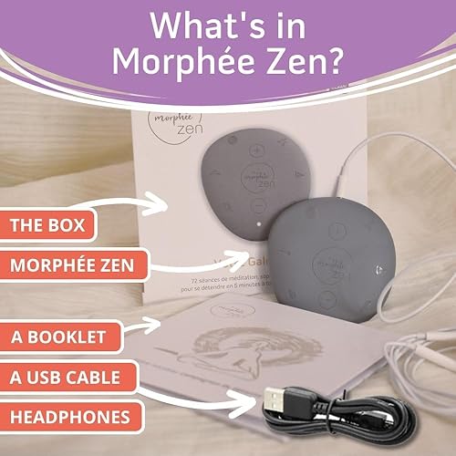 Miniatura 5 de Morphée Zen | Dispositivo de sonido de meditación guiada para relajación instantánea | Mejora el bienestar, reduce el estrés y encuentra la