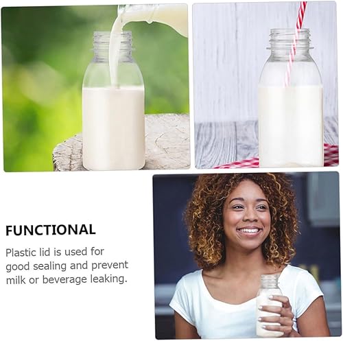 Miniatura 4 de KICHOUSE Botella de leche de 8 piezas Botella de embalaje de bebidas Botellas vacías de plástico Botellas de batido Botellas pequeñas Botellas de