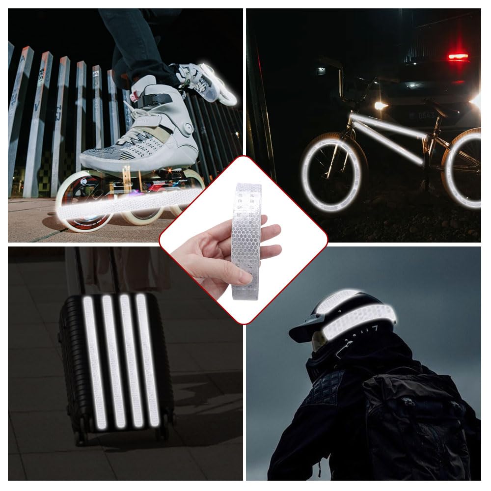 23m x 2.5cm Waterproof Reflective Tape Self-Adhesive for Bicycle Vehicles Cars