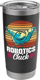 Robot Robotics Engineer Cool Chicken Female Girl Robotics Stainless Steel Insulated Tumbler