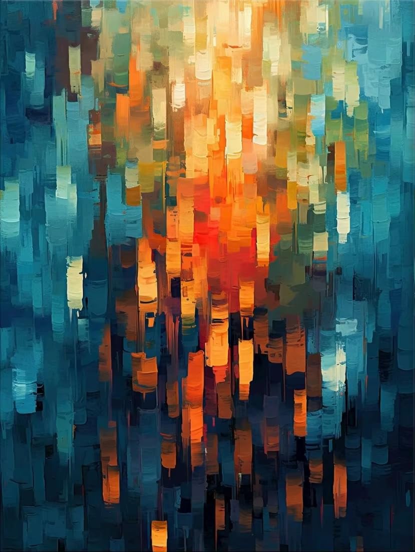 AEFOUU Scandinavian Abstract Wall Art Colorful Canvas Painting HD Poster Print Pictures Home Bedroom Living Room Decor Picture(30x45cm/12x18in/Frameless)
