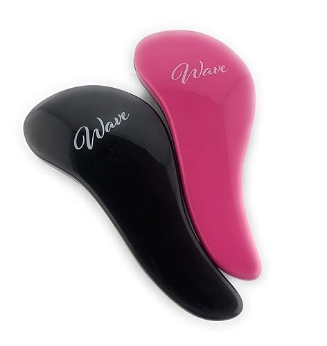 Miniatura 2 de G.B.S Cepillo desenredante rosa, negro y gris, paquete de 4