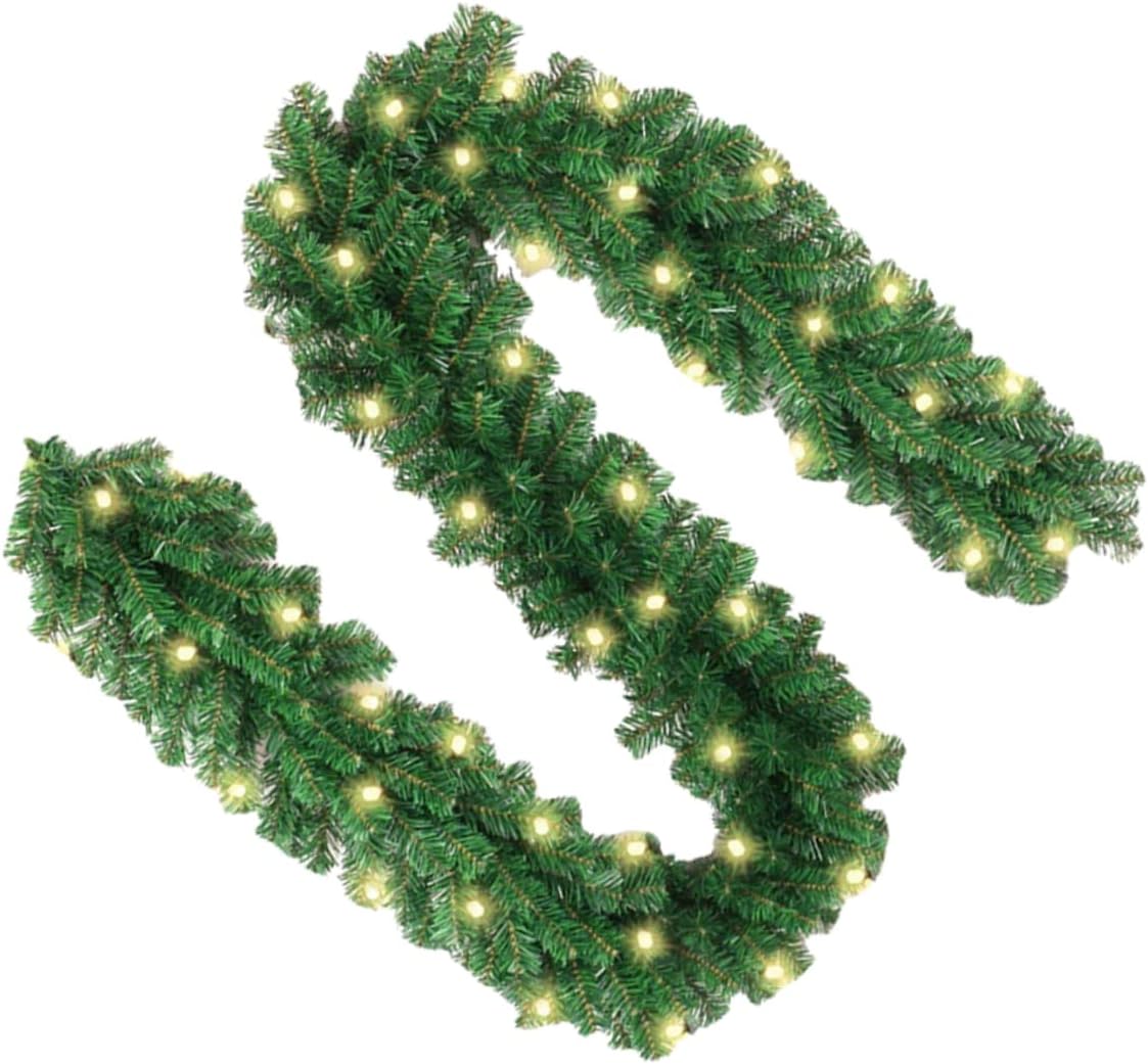 LIFKOME 1 Set Christmas Lighted Garland Christmas Wreath