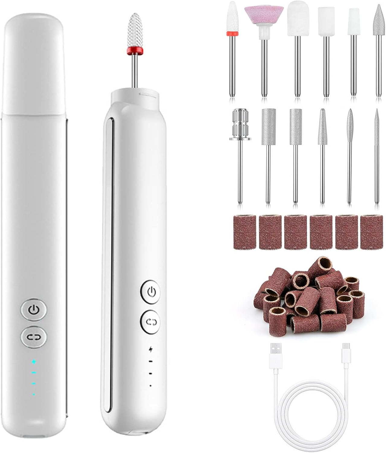 Electric Nail Files, USB Nail File Drill 15000 RPM Adjustable Speed