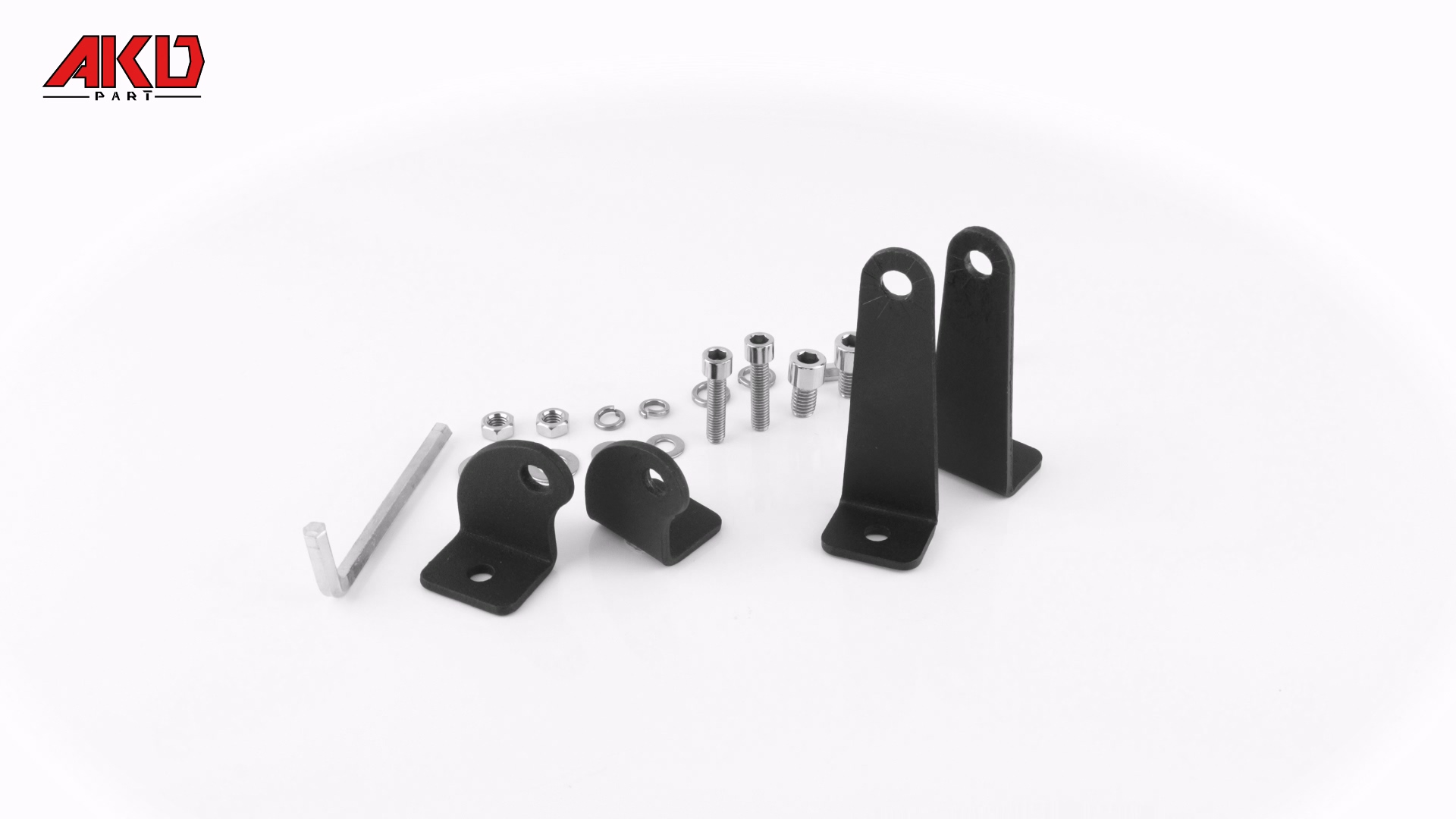 Image of Light Bar Mounting Brackets 2 Packs Universal Side-Mounted Brackets for Straight or Curved Single-Row LED Light Bar Up to 52 Inch