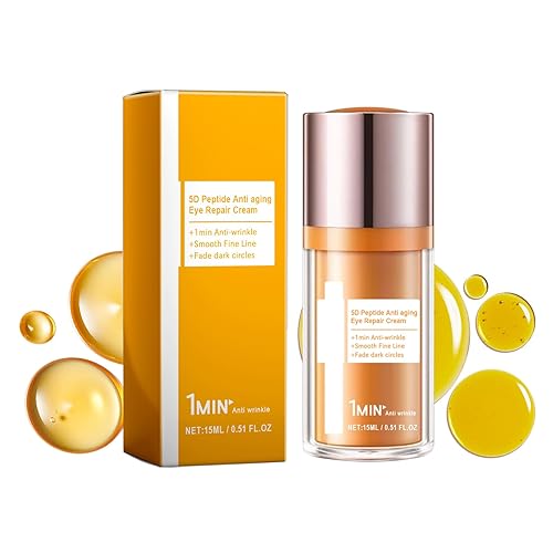 Crema reparadora de ojos antiarrugas con péptido 5D, reduce las líneas finas y las patas de gallo, reafirma y suaviza la piel, crema hidratante para