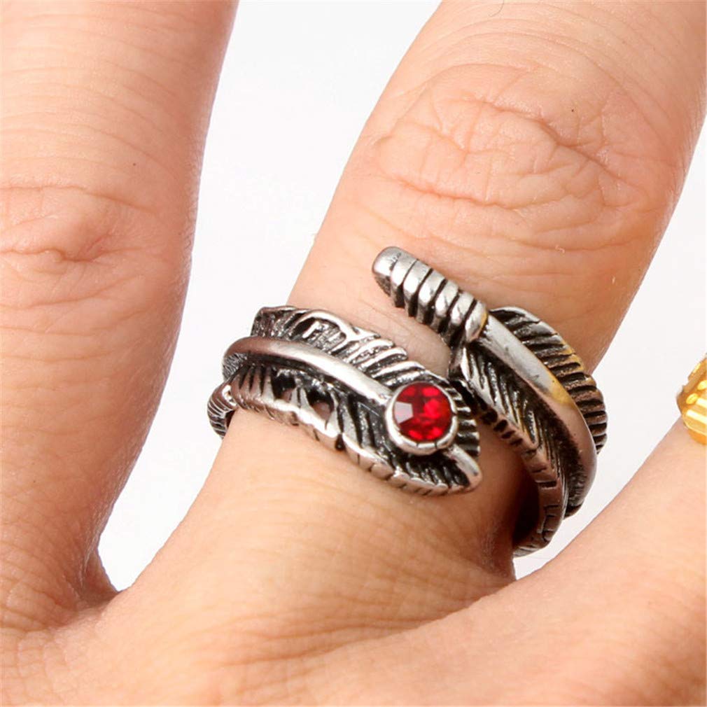 Unisex Hombres Mujeres 316l Acero Inoxidable Anillo Vendimia Pluma Envolver Punk Estilo
