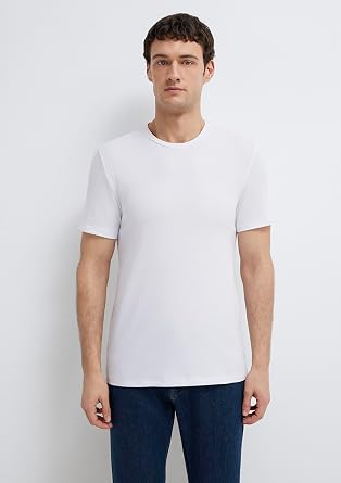 White Basic T-Shirt Fitted/Body Seated Cut 061747-620