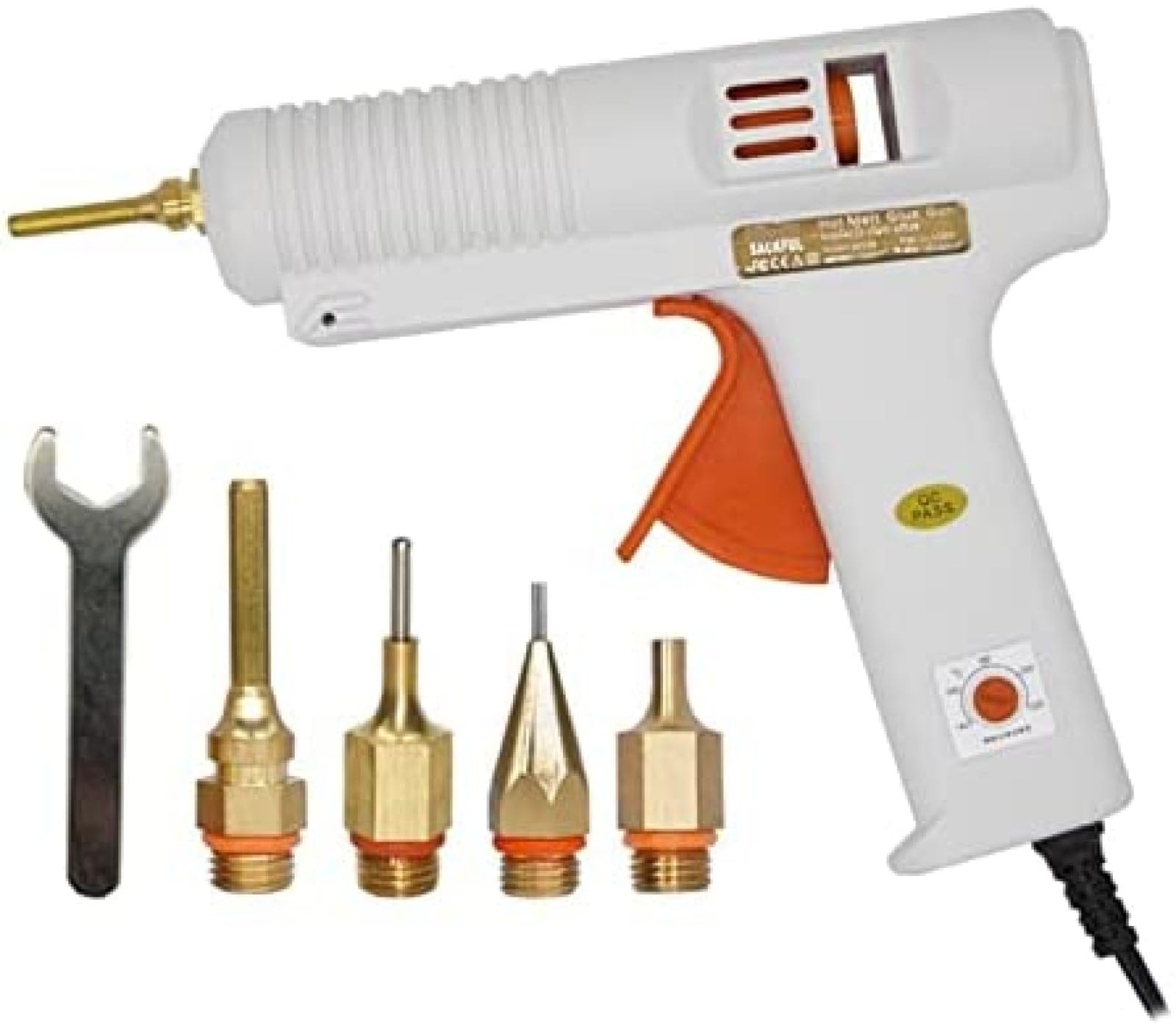 Pistola per colla a caldo 150W Pistola per colla a caldo Ugello lungo Diametro 1mm 1.3mm Apertura piccola Pistola per colla industriale Strumenti di riparazione artigianale fai da te Pistola