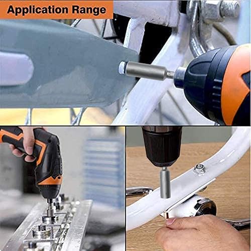 Miniatura 6 de Auniwaig Destornillador de tuerca de 0.472 pulgadas, herramienta de llave de tubo ranurada con vástago hexagonal de cambio rápido de 14 pulgadas,