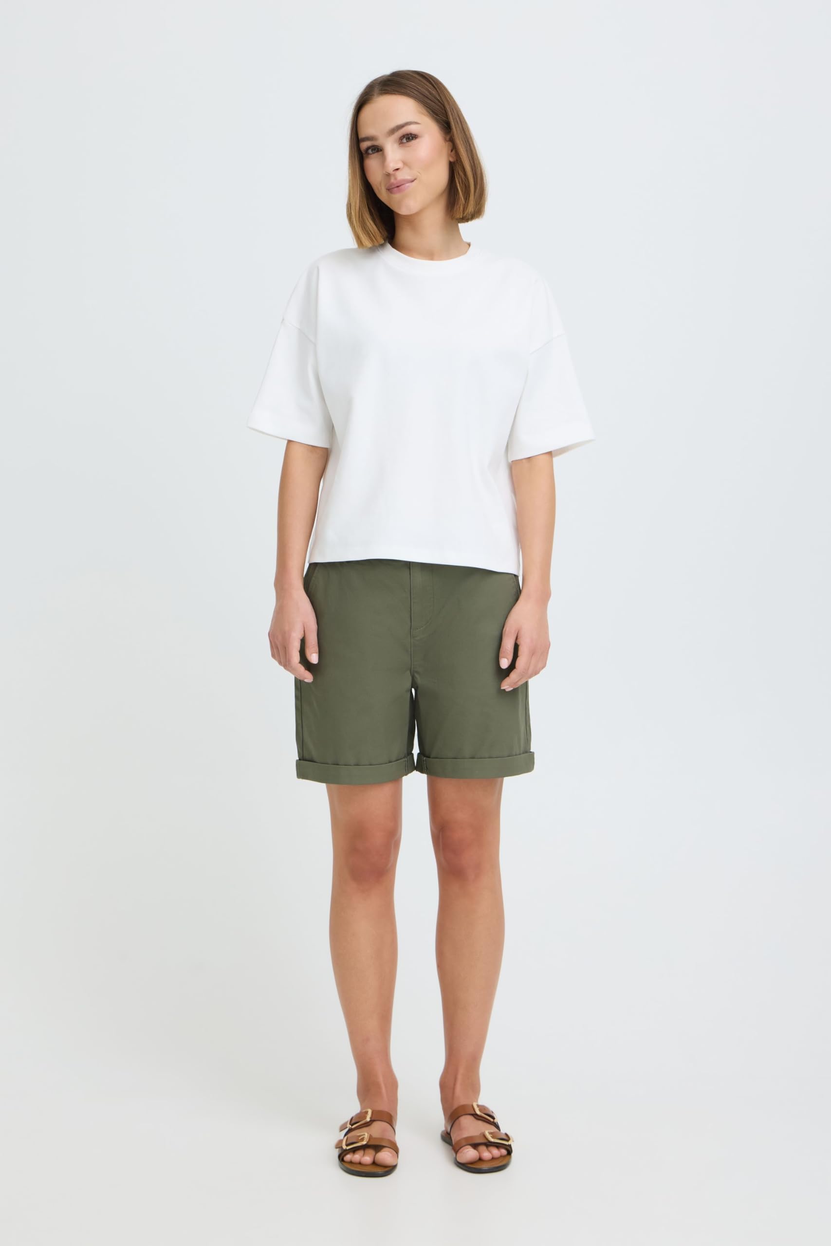 OXMO OXChakira Damen Chino Shorts Kurze Hose